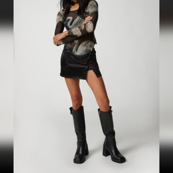 Satin Micro Mini Skort with Stretch - Picture 9 of 13